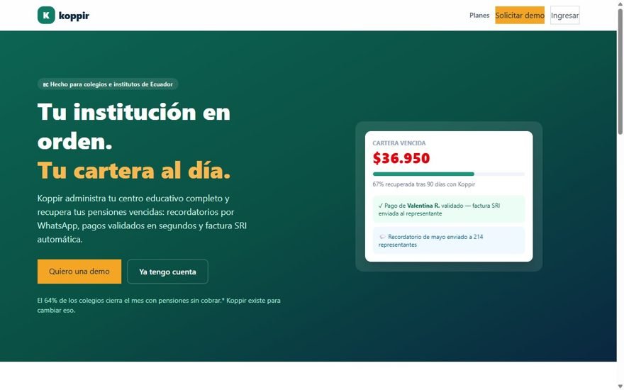 Koppir: sistema de gestión educativa